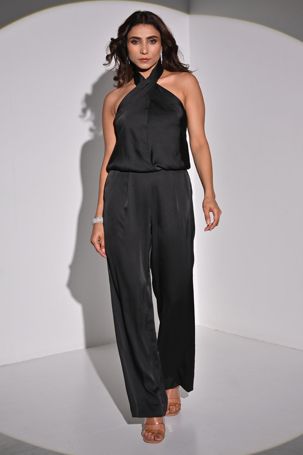 The Black Lover Black Halter Neck Jumpsuit for women online at ScrollnShops